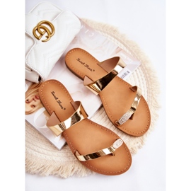 WS1 Chanclas Mujer Lacadas Dorado Jimena 2