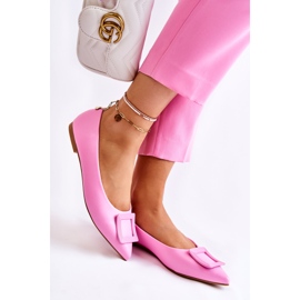 WS1 Bailarinas De Piel Con Adorno Simone Spitz Rosa rosado 2