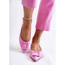 WS1 Bailarinas De Piel Con Adorno Simone Spitz Rosa rosado 4