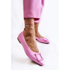 WS1 Bailarinas De Piel Con Adorno Simone Spitz Rosa rosado 5