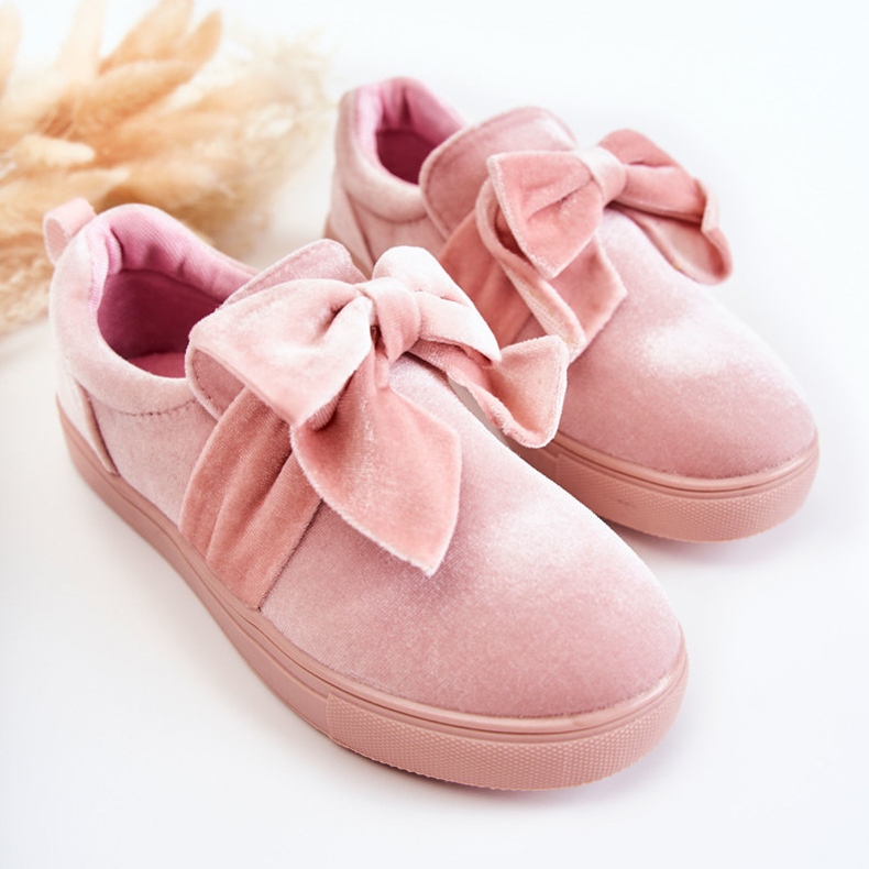 PA1 Zapatillas Deportivas Infantiles Sin Cordones Con Lazo Rosa Timma rosado 1