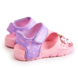 WJ1 Sandalias ligeras infantiles con adornos en rosa y morado trusty violeta rosado 5