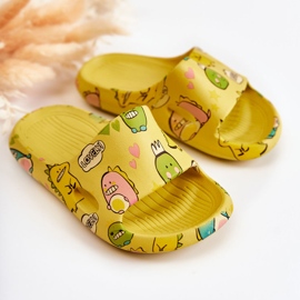 WJ1 Pantuflas Infantiles Ligeras Dinosaurios Amarillo Astro 5