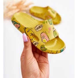 WJ1 Pantuflas Infantiles Ligeras Dinosaurios Amarillo Astro 1