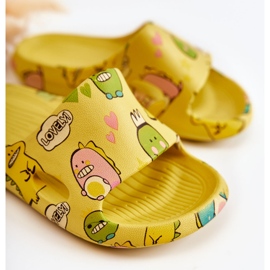 WJ1 Pantuflas Infantiles Ligeras Dinosaurios Amarillo Astro 4
