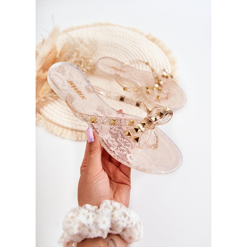 WJ1 Chanclas de goma Monise de color nude para mujer beige 2