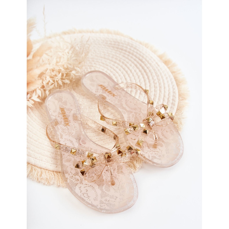 WJ1 Chanclas de goma Monise de color nude para mujer beige 1