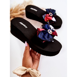 WJ1 Pantuflas Mujer Cuña Espuma Silana Negras negro multicolor 1