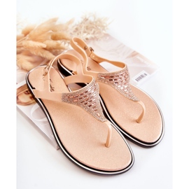 WJ1 Sandalias mujer chanclas con adornos rosa Atlanta rosado 3