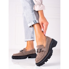 SHELOVET Mocasines en la plataforma marrón 1