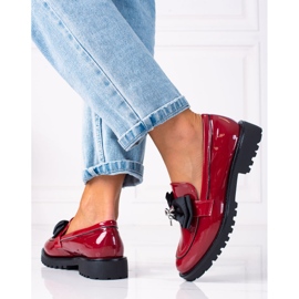 SHELOVET Mocasines con lazo rojo 2 SHELOVET Mocasines con lazo rojo 2