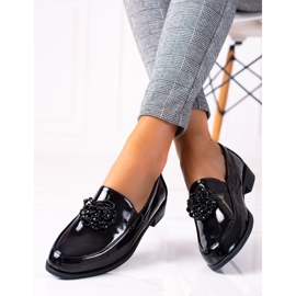 SHELOVET mocasines de mujer negro 3