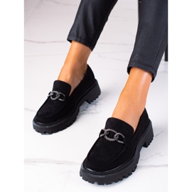 SHELOVET Mocasines en la plataforma negro 3