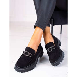 SHELOVET Mocasines en la plataforma negro 2