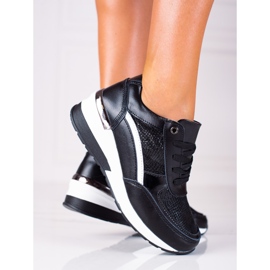 SHELOVET zapatillas de mujer negro 2