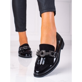 SHELOVET Mocasines con estilo negro 1