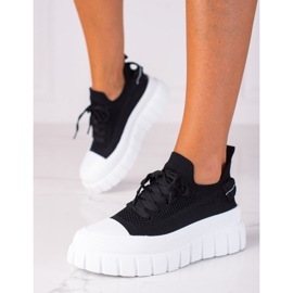 SHELOVET Zapatillas de deporte en una plataforma gruesa negro 1