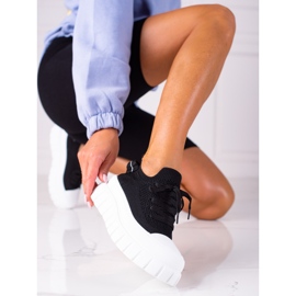 SHELOVET Zapatillas de deporte en una plataforma gruesa negro 2
