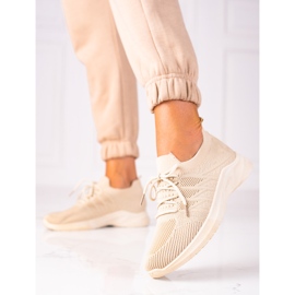 SHELOVET Zapatos deportivos cómodos beige 1