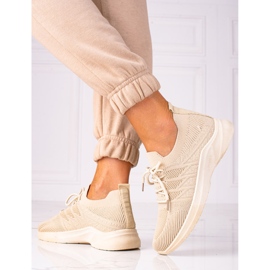 SHELOVET Zapatos deportivos cómodos beige 2