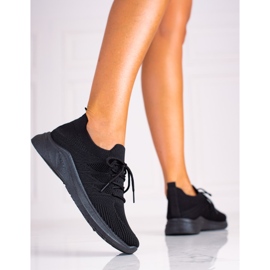 SHELOVET Zapatos deportivos cómodos negro 3