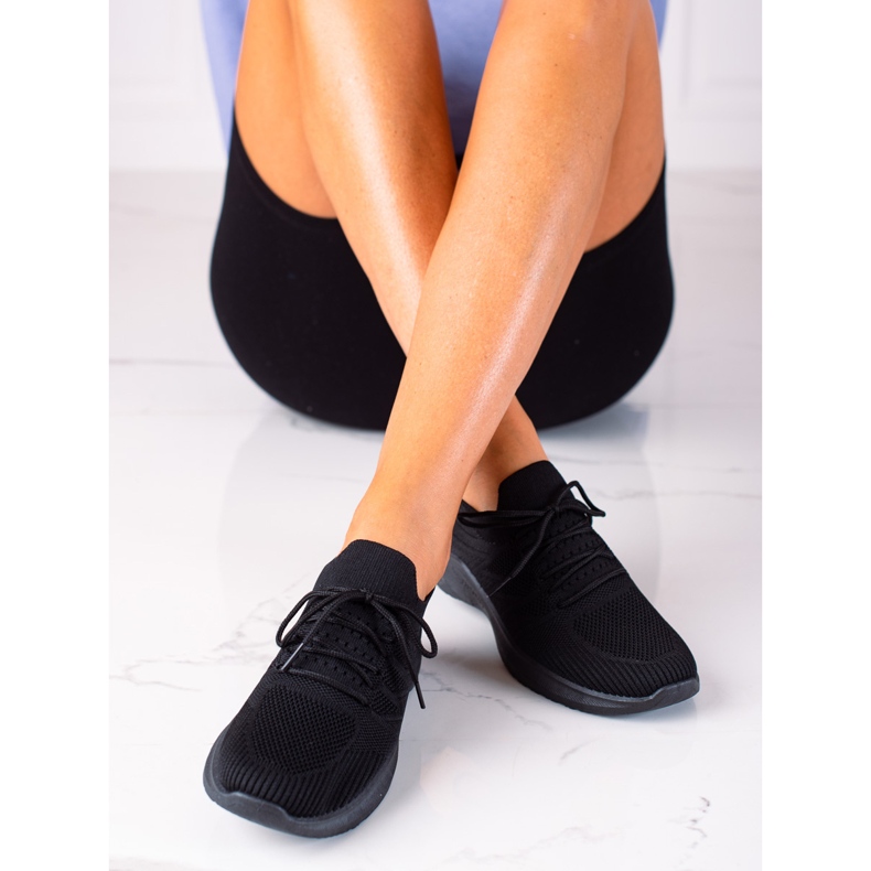 SHELOVET Zapatos deportivos cómodos negro 1