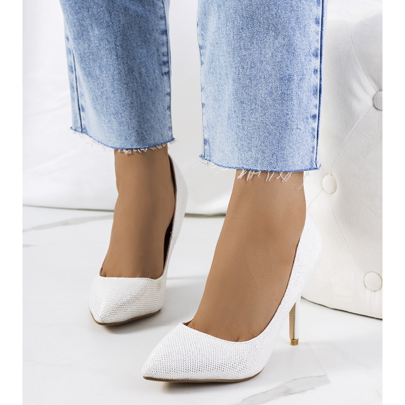 Tacones Macerra blanco brillo 1