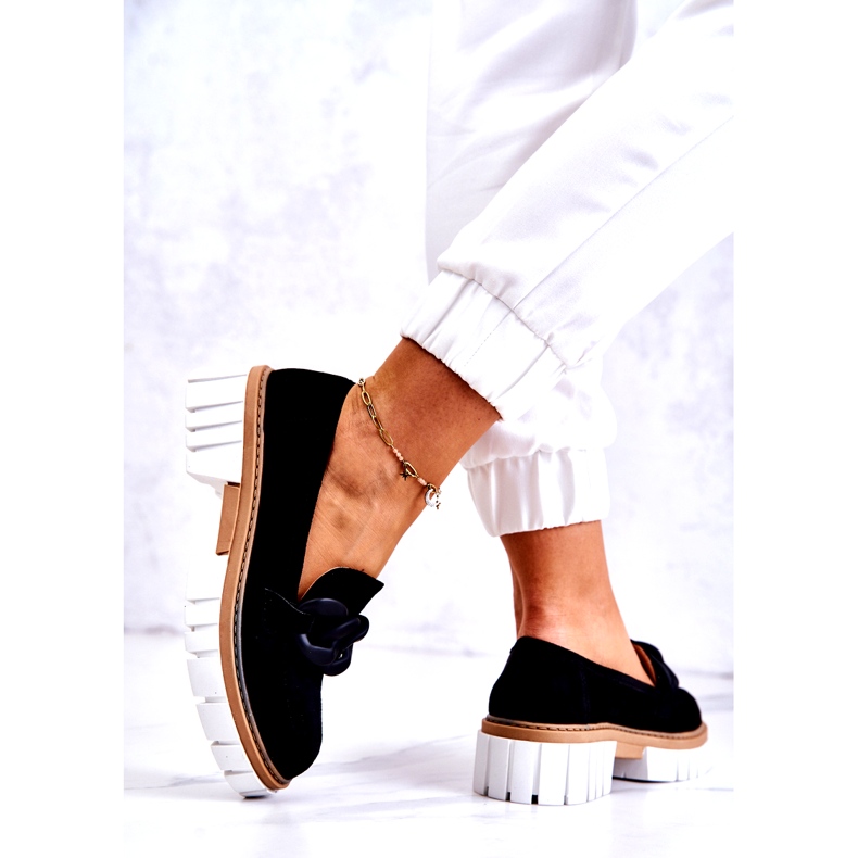 PS1 Mocasines De Ante Con Adorno Talisa Negro 5