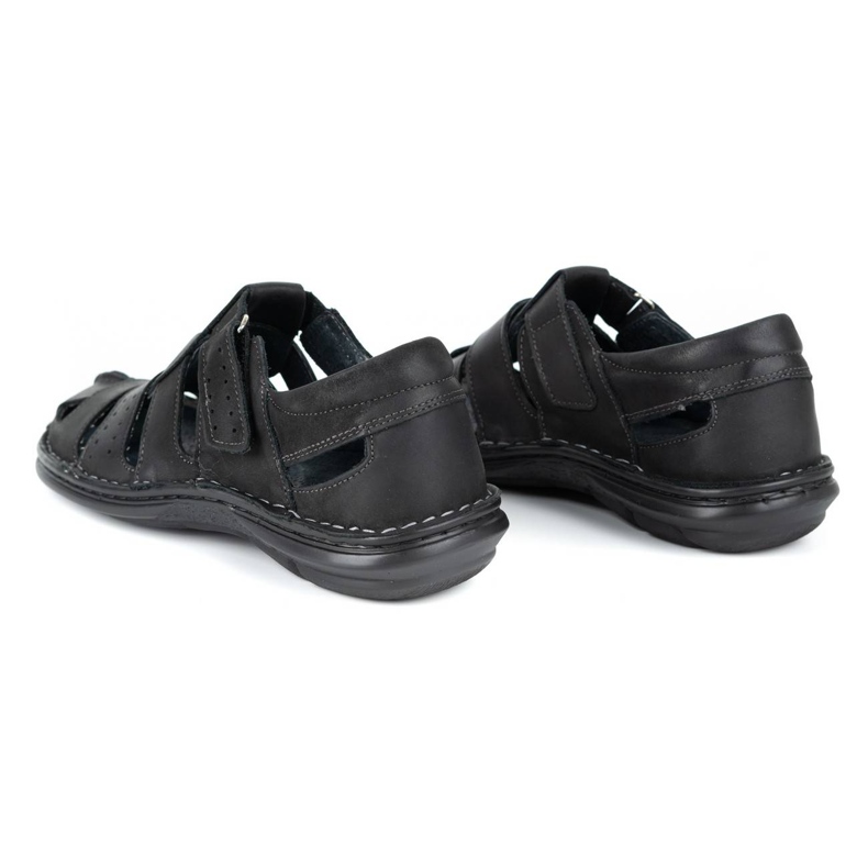 Olivier Sandalias de hombre negras 467 negro 5