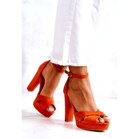 FM1 Sandalias De Ante On A Pole Naranja Lanelle 3