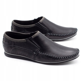 KOMODO Mocasines de piel para hombre 847 negro 2 KOMODO Mocasines de piel para hombre 847 negro 2