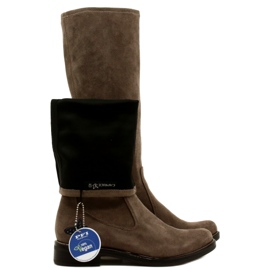 Botas elásticas Caprice para mujer 25512-29 306 Cafe Stretch marrón 5