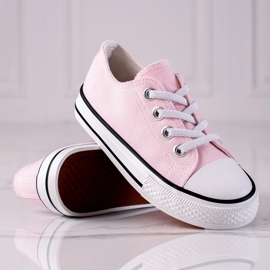 Deportivas infantiles Vico rosa con elásticos 1
