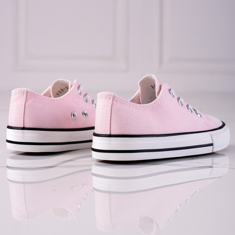 Deportivas infantiles Vico rosa con elásticos 2