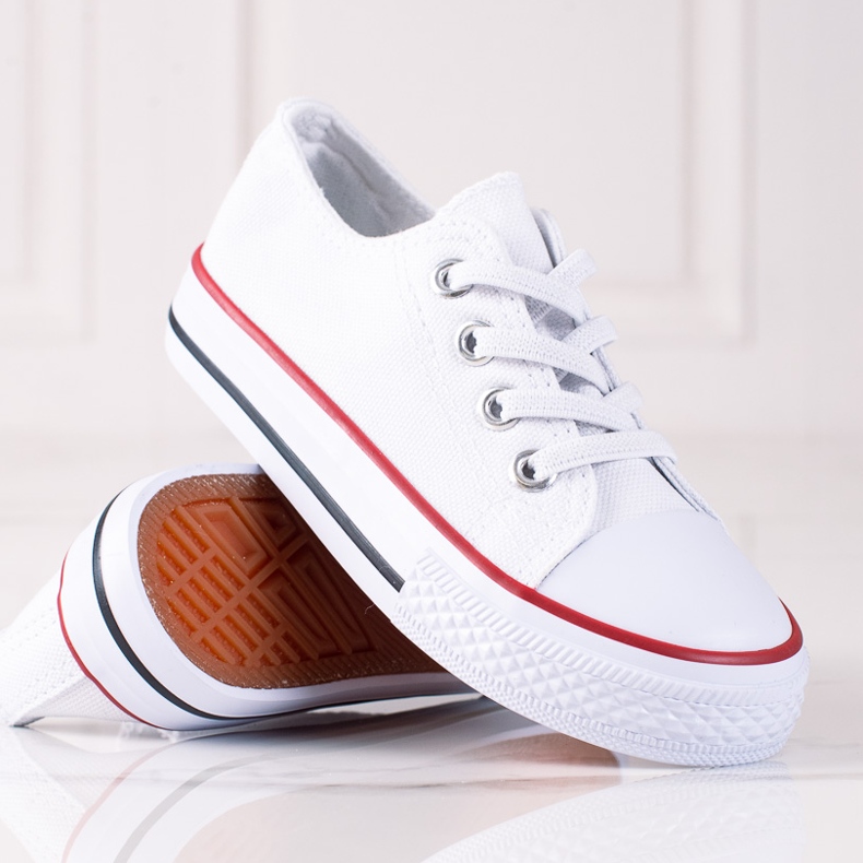 Deportivas infantiles Vico blancas con elásticos blanco 2