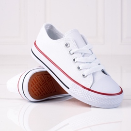 Deportivas infantiles con cordones Vico blanco 2