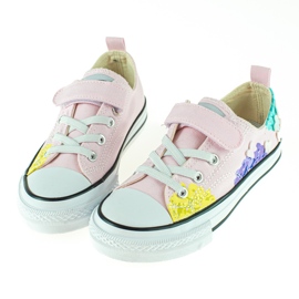 Deportivas bajas Shelovet para niños con flores rosas rosado multicolor 2