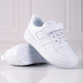 Deportivas blancas para niños Shelovet fabricadas en ecopiel blanco 1