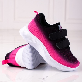 Deportivo Infantil Shelovet Bicolor Velcro negro rosado 2