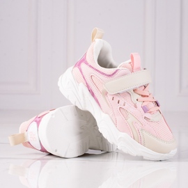 Zapatillas Shelovet para niños con suela gruesa rosa. rosado 1