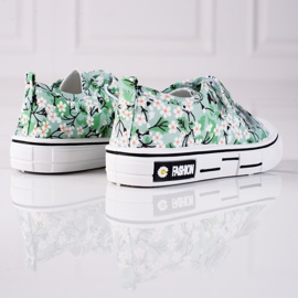 Deportivas infantiles Shelovet con flores verdes ['blanco', 'verde', 'amarillo'] 1
