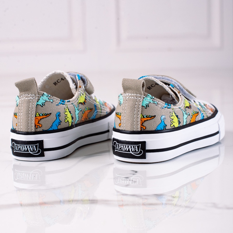 Deportivas niño Shelovet gris dinosaurios 1