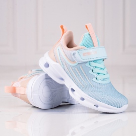 Zapatillas de niña Vico, material menta azul 2