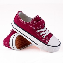 Zapatillas deportivas infantiles Vico para guardería burdeos rojo 1
