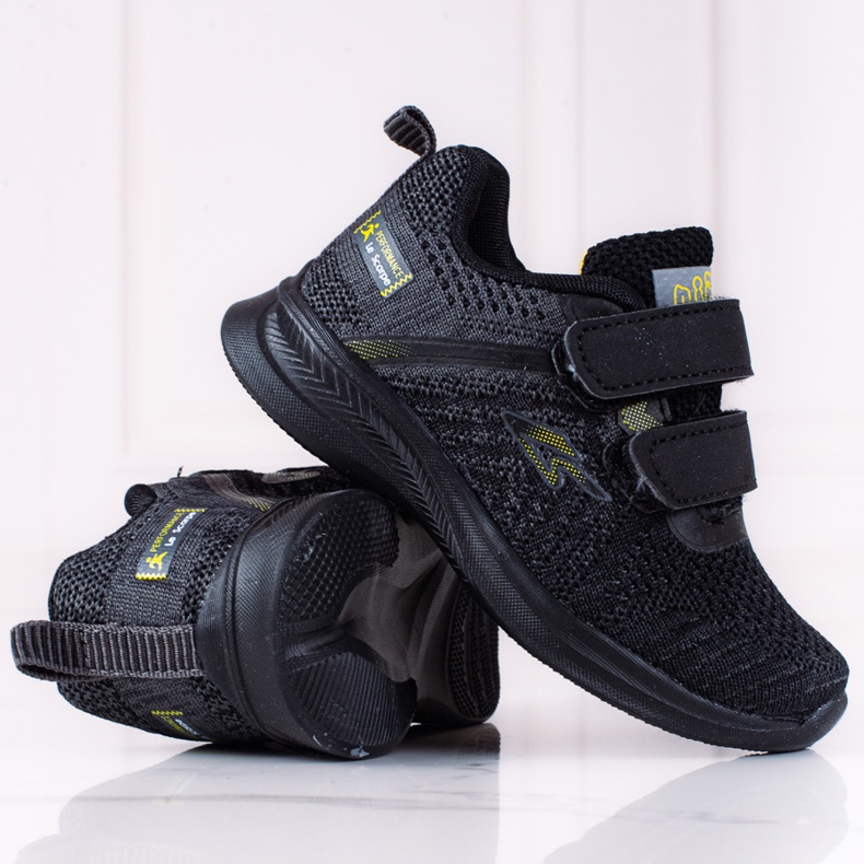 Deportivas niño Shelovet tejido gris y negro 1