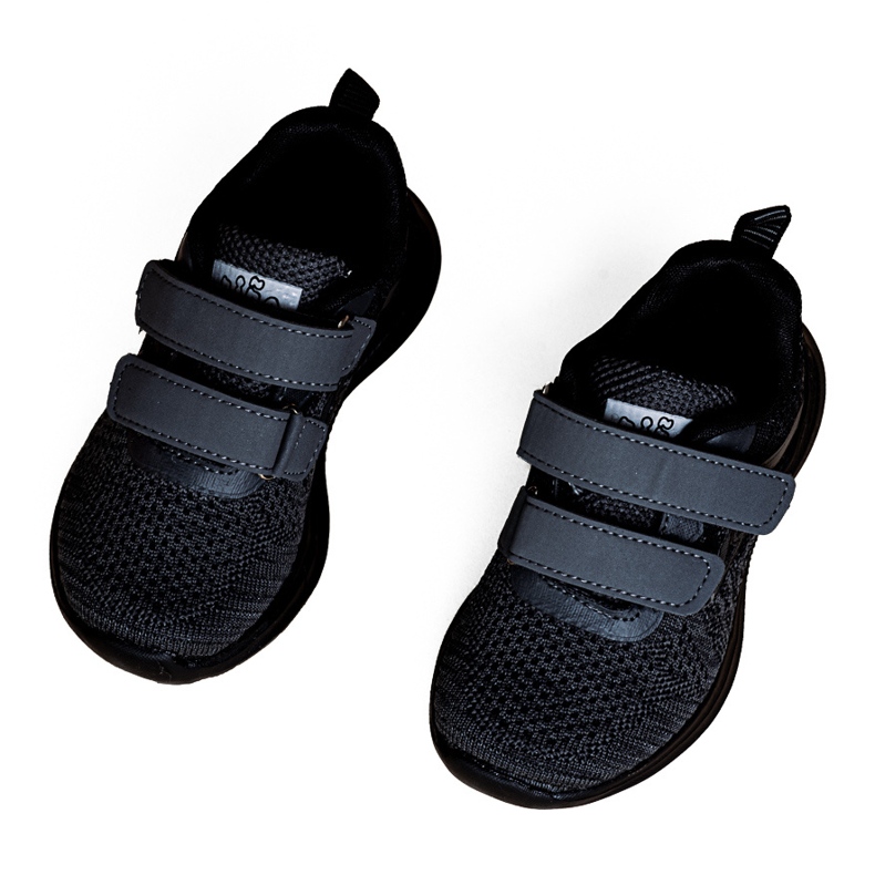 Zapatillas de niño Shelovet tejido gris negro 1