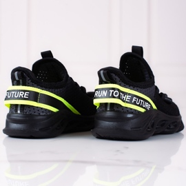 Deportivas infantiles Vico, material bicolor negro gris 1