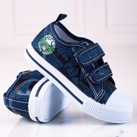 Deportivas de niño Shelovet con velcro azul marino 2