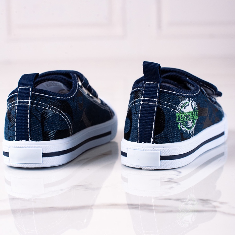 Deportivas de niño Shelovet con velcro azul marino 1