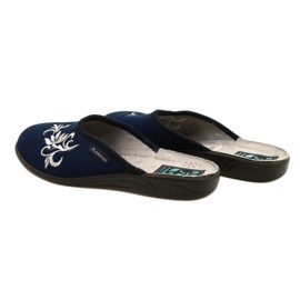 Pantuflas Adanex 27860 terciopelo azul marino 6